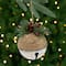 5" Green Rustic Pinecone & Holly Berry Jingle Bell Ornament